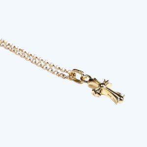 22K Gold Cross Baby Fat Charm