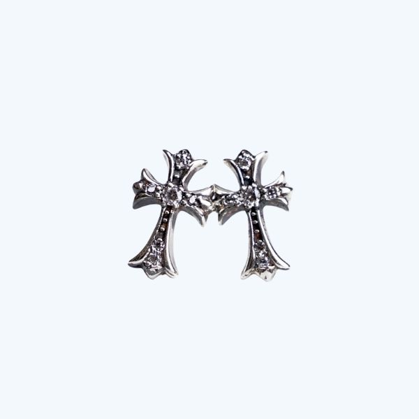 Baby Fat Cross Pavé Diamond Studs Baby Fat Cross Pavé Diamond Studs