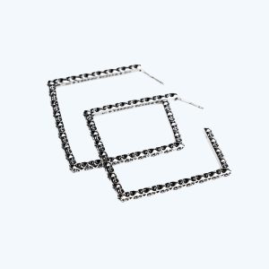 Bold CH Plus Square Hoops