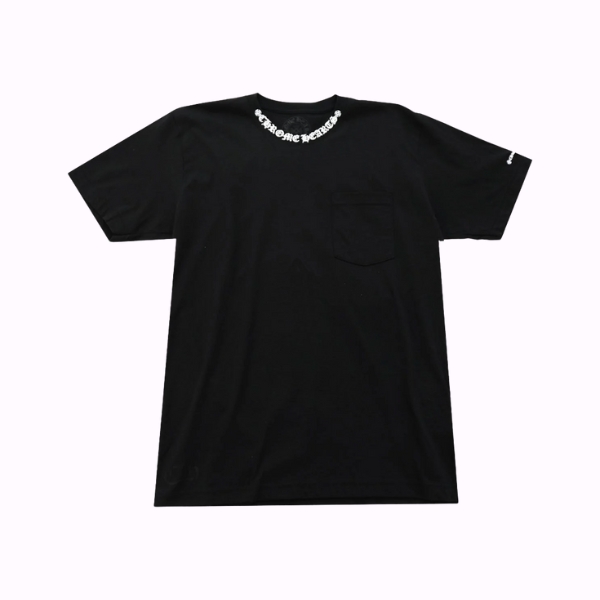 CH Neck Letters Short Sleeve T Shirt CH Neck Letters Short Sleeve T Shirt