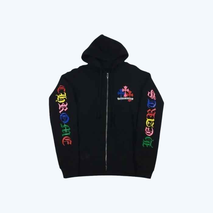 CH Script Multicolor Cross Cemetery Zip Up Hoodie CH Script Multicolor Cross Cemetery Zip Up Hoodie